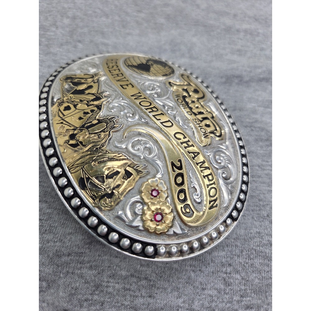 Gist 2009 Pinto World Reserve Champion Ruby Large Oversized Trophy Buckle - Picture 6 of 10
